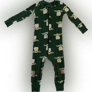 Hanna Andersson Organic Cotton Zip-up Pajamas - Baby Yoda